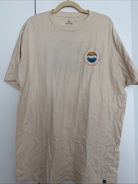 Rip Curl Haleiwa Hawaii Graphic T-Shirt Tan Beige XXL Standard Fit